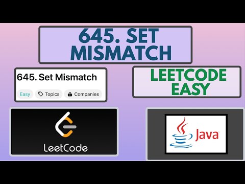 Solved Set Mismatch Leetcode 645 Java