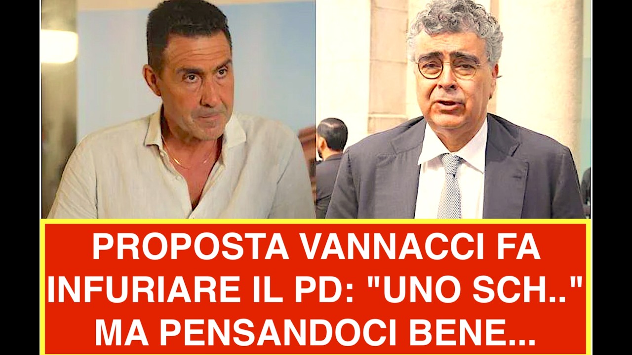 PROPOSTA DI VANNACCI FA INFURIARE IL PD "UNO SCH.." MA PENSANDOCI BENE...