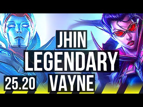 JHIN & Kennen vs VAYNE & Thresh (ADC) | 16/1/9, Legendary | KR Diamond | 25.20