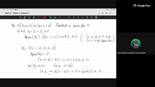Math 2 | Basis of a vector space (W4)