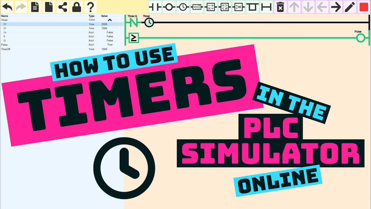 How to use timers in Ladder Logic Diagram | PLC Simulator Online tutorial