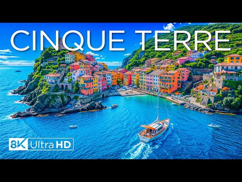 Cinque Terre, Italy 8K - The Most Romantic Seaside Village in Europe and Mediterranean Charm