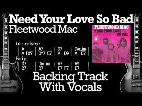 Fleetwood Mac - Need Your Love So Bad (con voz) Backing Track