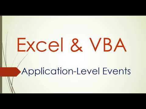 Application Level Events in Excel VBA|WithEvents in Class in Excel VBA