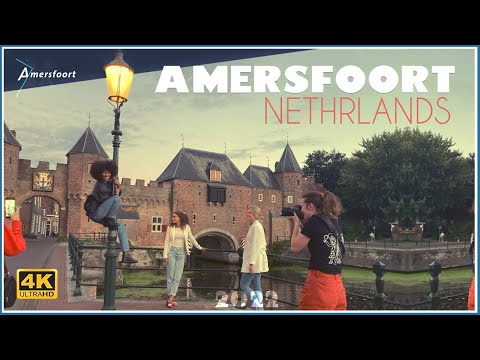 Walking Tour in Amersfoort 🇳🇱 - With Subtitle / UHD 4k - The Koppelpoort - City Center