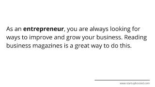 Best Business Magazines for Entrepreneurs | Startup Booted