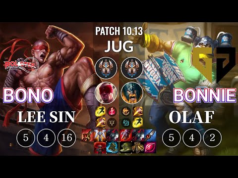 KT Bono Lee Sin vs GEN Bonnie Olaf Jungle - KR Patch 10.13