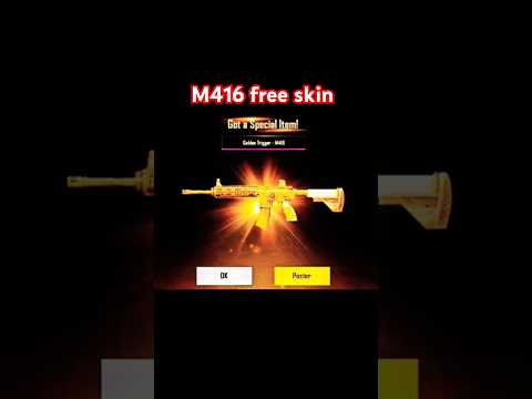 Golden trigger m416 premium crate opening pubg m416 free skin #pubg #games #Aasim Gaming