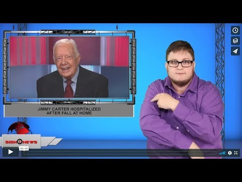 Jimmy Carter hospitalized after fall at home (ASL - 10.22.19)