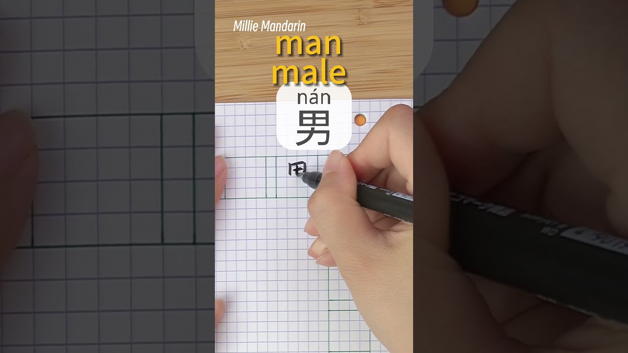 Learn Chinese Character⎮Nan: MAN⎮Handwriting⎮Chinese Hanzi⎮Write Chinese⎮Millie Mandarin