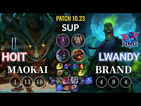 DWG Hoit Maokai vs LNG lwandy Brand Sup - KR Patch 10.23