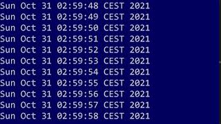 Transition from CEST to CET 2021