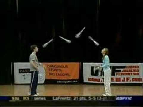 Vova and Olga Galchenko 7+ Club Team passing WJF