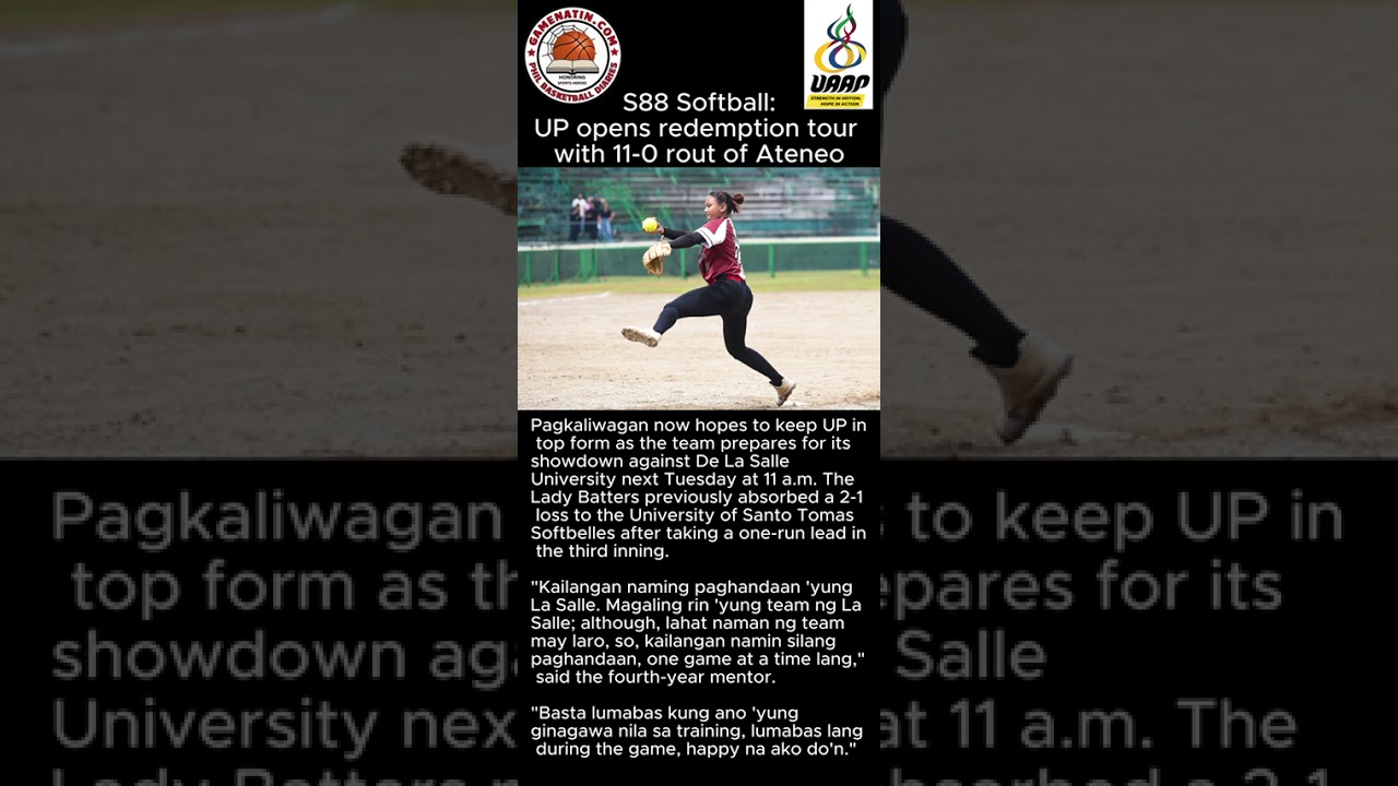 UAAP Women's Softball: Martine Francisco leads UP in 11-0 demolition of Ateneo in just 4 innings