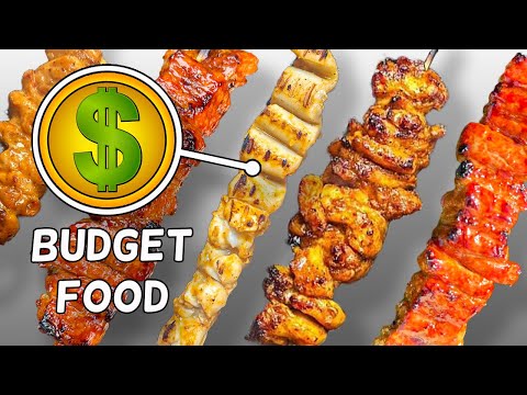 Char Grilled Food on a Skewer by Schueys BBQ