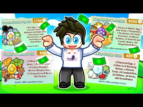 Spending $10,000 to become RICHEST Player in Bee Swarm Simulator!