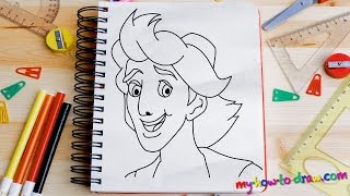 How to draw Aladdin - Easy step-by-step drawing lessons for kids