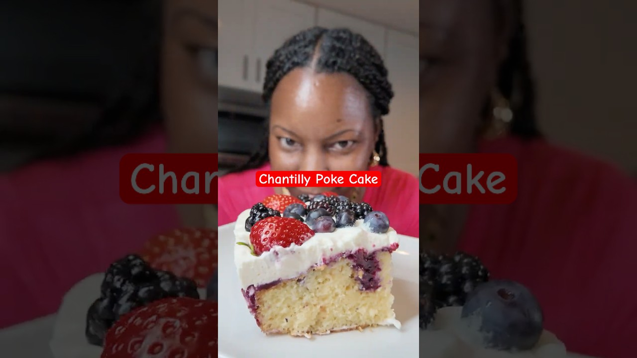 Chantilly Poke Cake 🍓 | The Perfect Crowd-Pleasing Dessert!