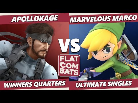 Flat Combats 4 Winners Quarters - ApolloKage (Snake) Vs. Marvelous Marco (Young Link) SSBU Smash