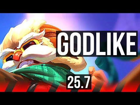 CORKI vs OLAF (TOP) | 7 solo kills, 12/3/8, Godlike | KR Master | 25.7