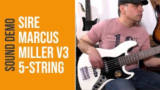 Video thumbnail for Sire Marcus Miller V3 Fivestring - Sound Demo (no talking) by Bass Bonedo
