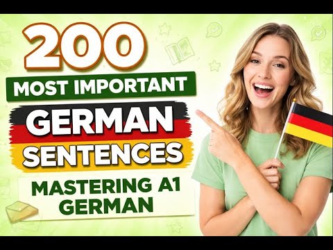 Essential 200 German Sentences You MUST Know | A1 German Speaking Practice.