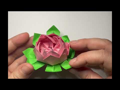 Tutorial Origami facili. Origami Ninfea. Origami Fior di Loto. Easy tutorial Origami. Origami lotus