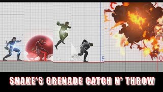 Super Smash Bros Ultimate - Snake&#39;s Grenade Catch n&#39; Throw Tech
