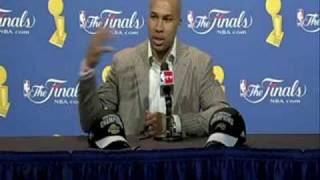 Derek Fisher 2 Clutch 3-pointers in Gm4 vs Magic Finals 2009 [+ Postgame Interview]