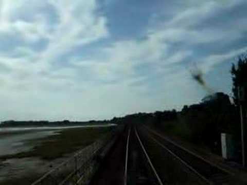 Train drivers view Dawlish Sea Wall