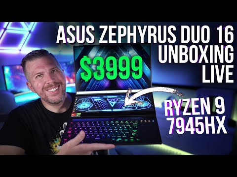 video - Asus Zephyrus DUO 16, Ryzen 9-7945HX, RTX 4080, 32 GB DDR5-4800, 1 TB SSD, QHD+ 240 hz 1100 nits Mini-LED