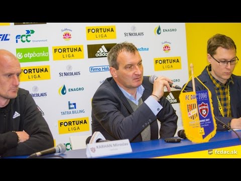 Tlačová konferencia po zápase FC DAC 1904 - FC Spartak Trnava (0:0)