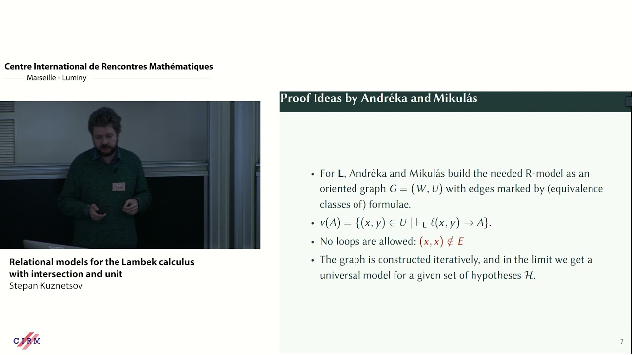 Stepan Kuznetsov: Relational models for the Lambek calculus with intersection and unit