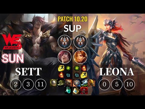 WEA Sun Sett vs Leona Sup - KR Patch 10.20