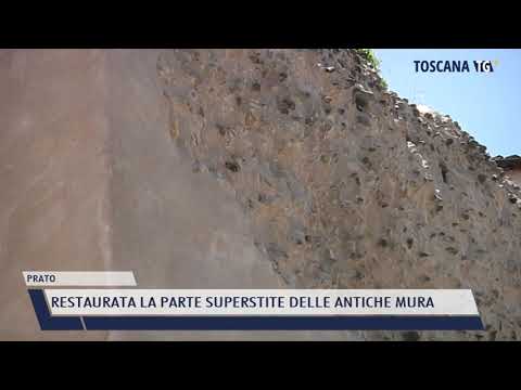 2021-06-30 PRATO - RESTAURATA LA PARTE SUPERSTITE DELLE ANTICHE MURA