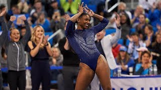 UCLA gymnast Nia Dennis incredible floor exercise 