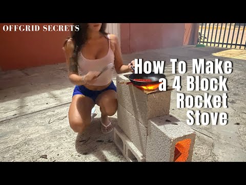 4 Block Rocket Stove Build
