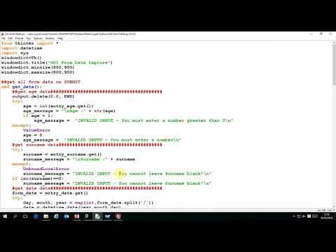 Python Gui Data Validation With Tkinter