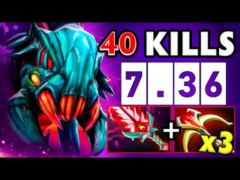 WTF 1700+ XPM Weaver x3 Daedalus + Bloodthorn 40Kills in 7.36c Patch