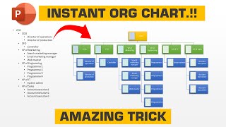 13.AMAZING TRICK - Create Instant ORG charts using PowerPoint | #powerpointtraining