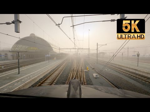 Riding a train through dense fog & Spotter: Utrecht - Groningen CABVIEW HOLLAND ICM 28feb 2021