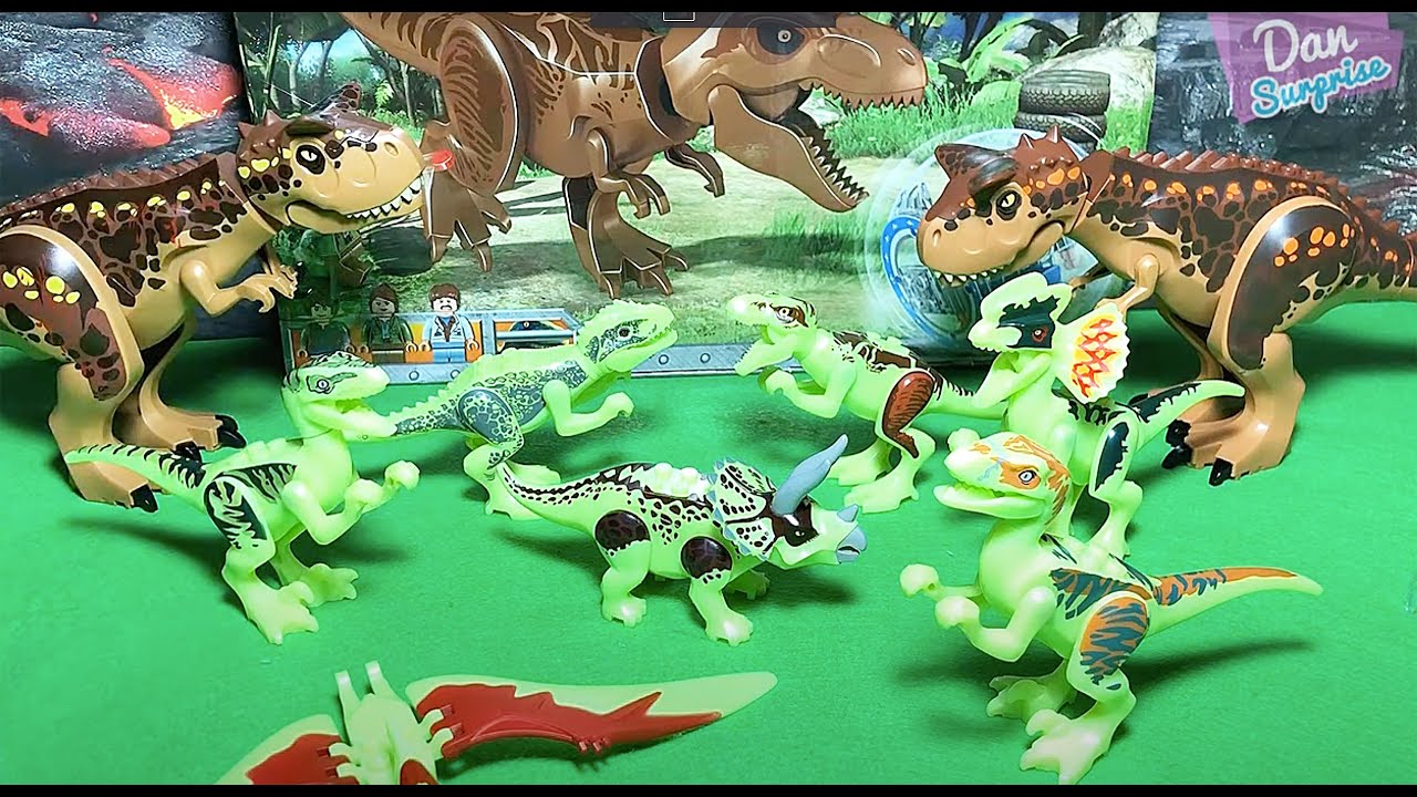 8 GLOW IN THE DARK LEGO Dinosaurs of Jurassic World
