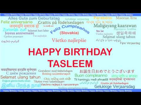 Tasleem   Languages Idiomas - Happy Birthday