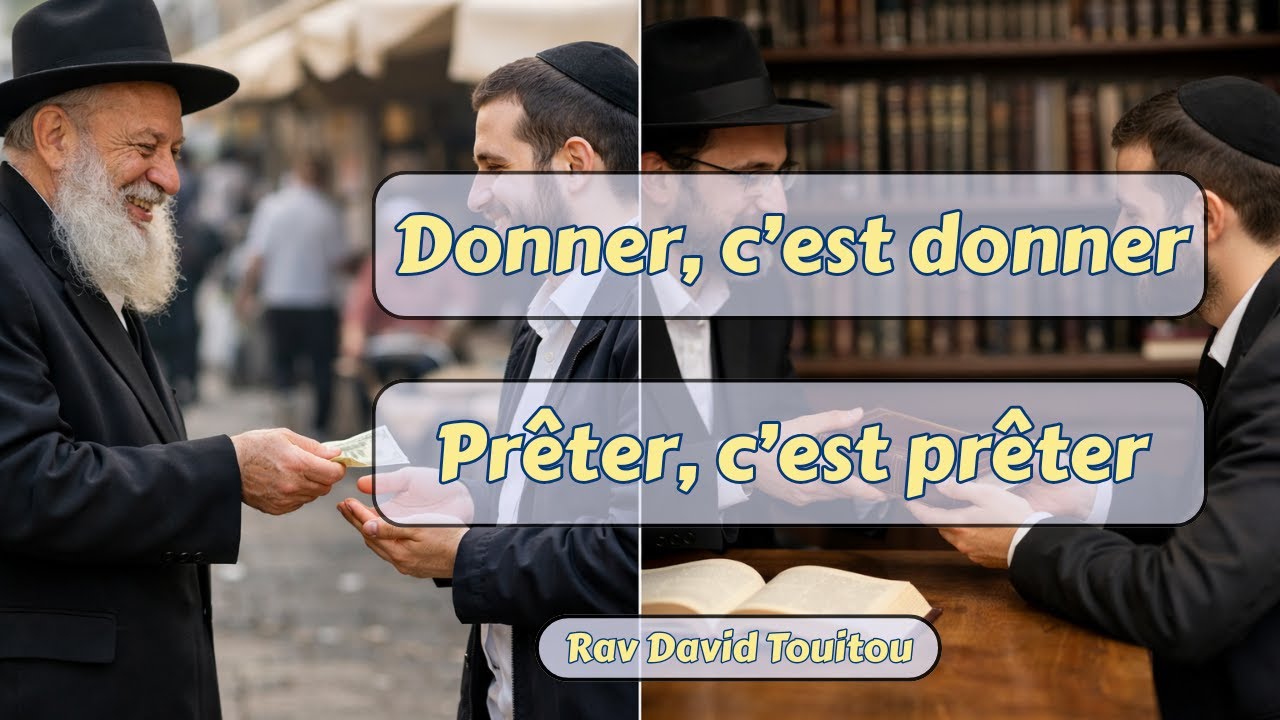 Donner, c’est donner. Prêter, c’est prêter.