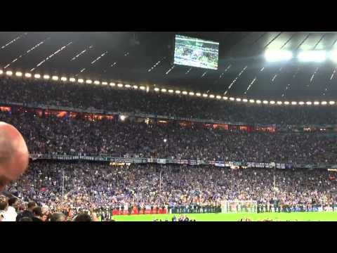 Chelsea picking up the trophy