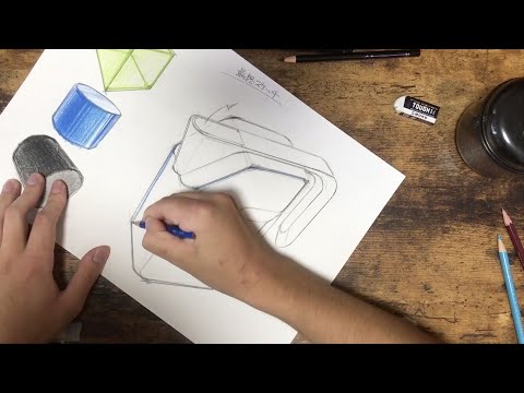 製品デザイン：受験生のための美大生によるスケッチ講習②（色鉛筆による着彩）