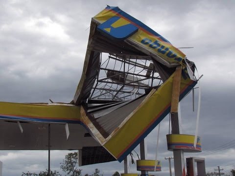 The hurricane passed through the city