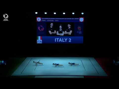 Sara CUTINI, Davide NACCI & Francesco SEBASTIO (ITA) - 2021 Aerobics Europeans, trios final