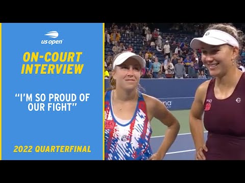 Melichar-Martinez/Perez On-Court Interview | 2022 US Open Quarterfinal