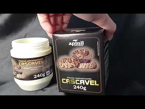 POMADA MASSAGEADORA CASCAVEL POTE APINIL 240G